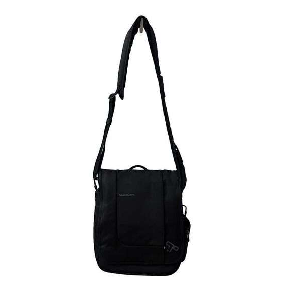 Travelon ~ Black Crossbody Bag ~ all around zipped closure ~ lots of pockets - Picture 2 of 14